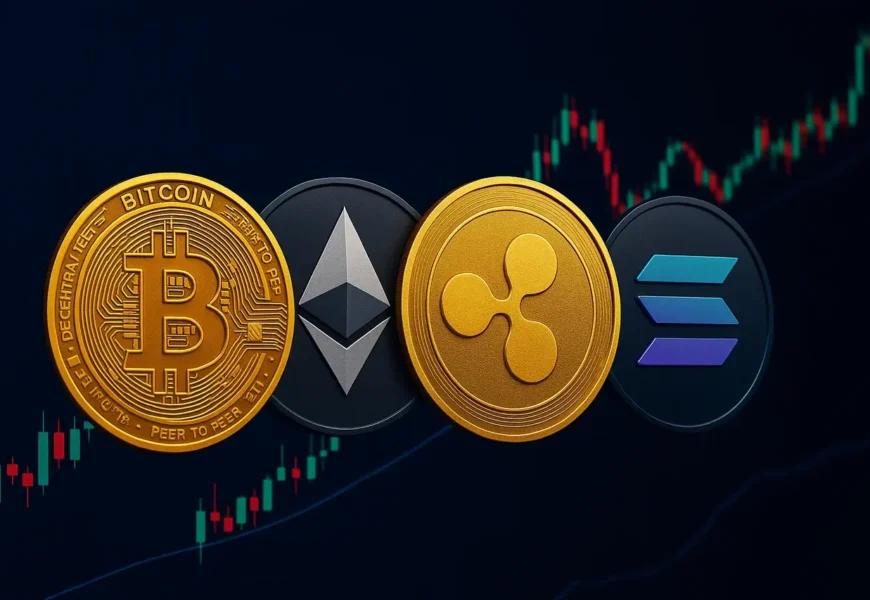 какво следва за цената на биткойн, xrp, етериум и солана?