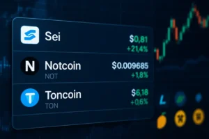 топ криптовалути за последните 24 часа според coingecko: not, ton и sei водят класацията
