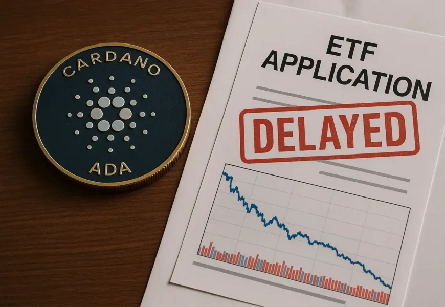 cardano etf delayed again by sec, ada price drops 4%